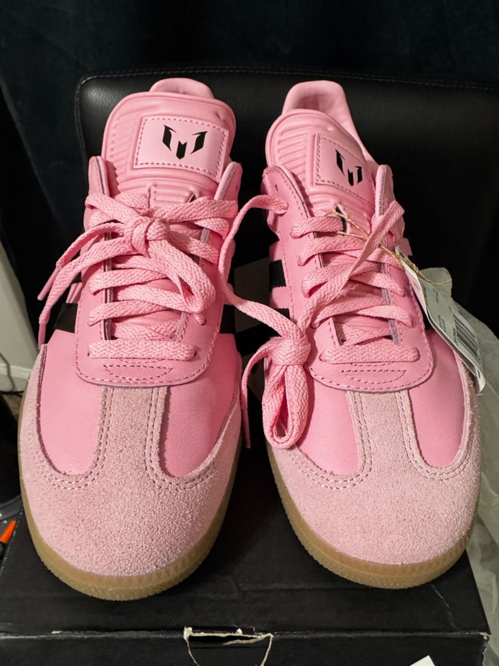 adidas Pink and Black Samba-style Men’s Sneakers - Picture 4 of 6